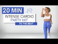 20 min cardio party hiit workout  to the beat   no squats or lunges  fun  high intensity