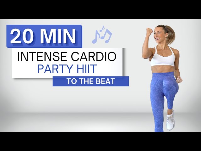 20 min CARDIO PARTY HIIT WORKOUT | To The Beat ♫ | No Squats or Lunges | Fun + High Intensity class=
