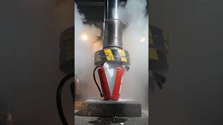 Hydraulic Press DESTROYS Fire Extinguisher! (200 Tons) 😱