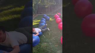 Yoga Ball Roll Race!