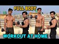 Full body workout with one pair dumbbell at home no gym