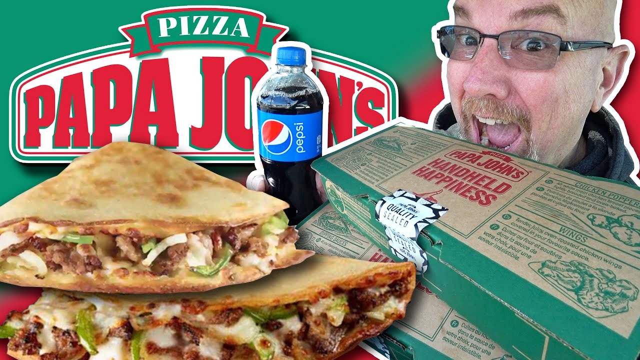 PAPA JOHN'S PAPADIAS 🍕 BBQ Chicken & Bacon Vs Philly Cheesesteak YouTube