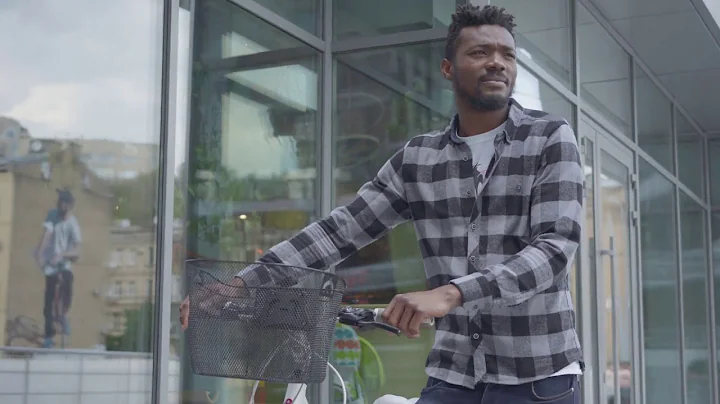 handsome confident african american man in casual ...