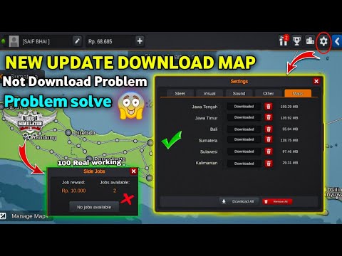 Bussid Maps Download Problem solve New Update Map !! Bus Simulator Indonesia