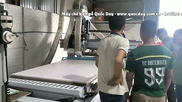 Máy CNC Router 1 Đầu Thay Dao Cụm Khoan Đa Năng / Máy CNC Cắt Ván Công Nghiệp / Quốc Duy