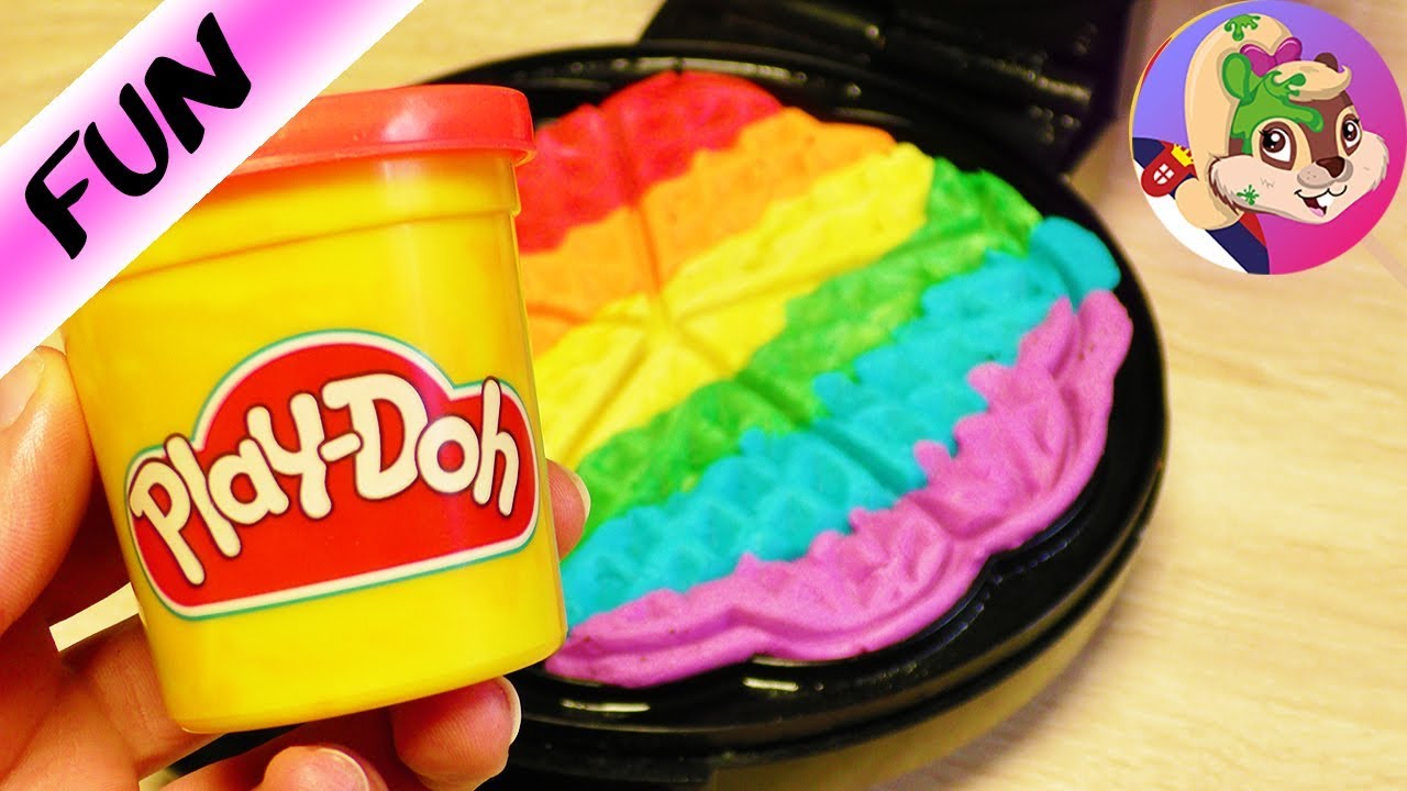 APARAT ZA GALETE VS PLAY DOH PLASTELIN - eksperiment / napraviti sjajan BAKIN KOLAČ U DUGINIM BOJAMA