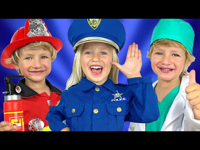 Jobs and Career Song + more Kids Songs by Katya and Dima class=