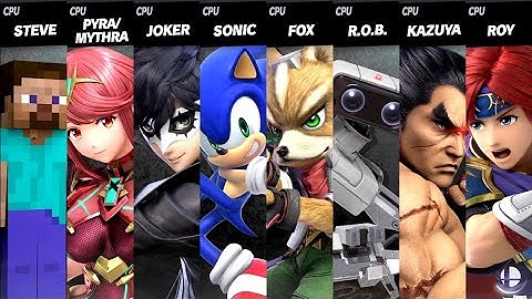 Steve VS Pyra / Mythra VS Joker VS Sonic VS Fox VS R.O.B. VS Kazuya VS Roy Super Smash Bros Ultimate
