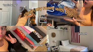 CLEAN MY ROOM WITH ME!! | (this will motivate you lol)