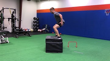 Lateral Hurdle jump to rotational box  jump