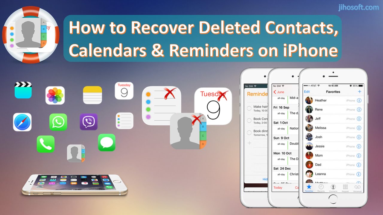 How to Recover Deleted Contacts, Calendars and Reminders on iPhone