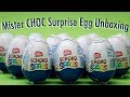 Mister choc  12 schoko spass surprise eggs unboxing