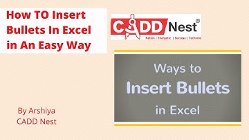 CADD Nest How To Insert Bullet Points In Excel
