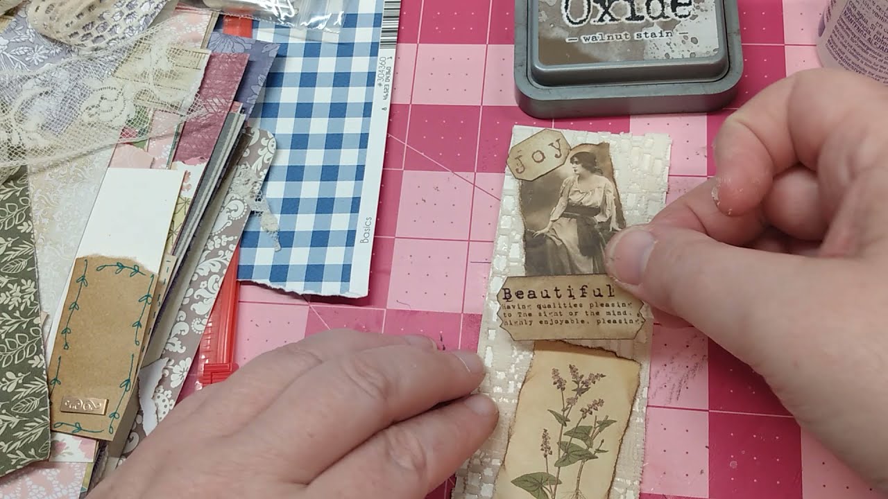 Drywall tape belly bands/collage strips for journals DT project 6 for