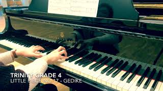 Trinity Grade 4 Little Piece no.17 by Gedike - piano syllabus 2018-2020
