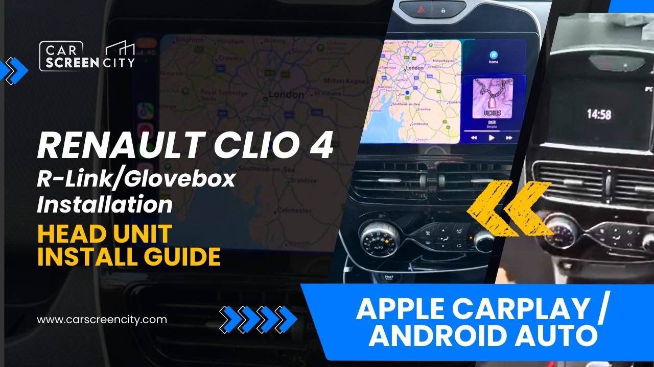 Renault Clio 4 R-Link / Glovebox Screen Installation | Apple CarPlay ...