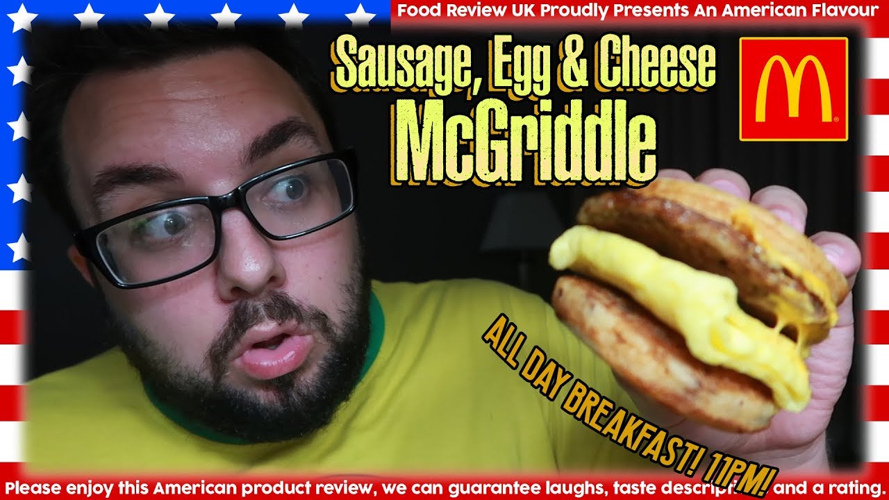 McDonald's Sausage, Egg & Cheese McGriddle Review (America) YouTube