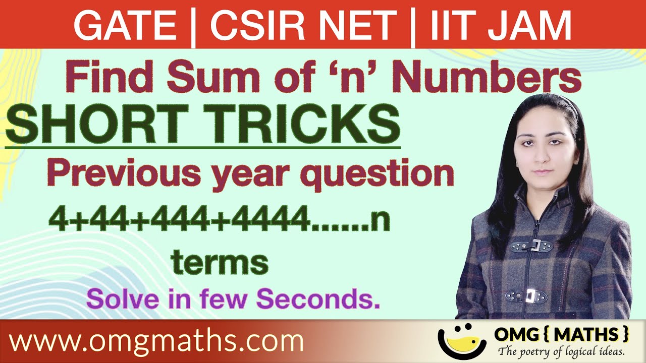4 44 444 4444 N Terms Sum Of N Terms Short Trick General 4-44-444-4444-n-terms-sum-of-n-terms-short-trick-general