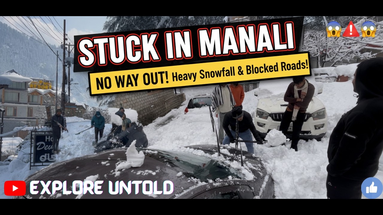 STUCK IN MANALI AT -20°C 🥶 | Road Blocked ❄️ | Real Snow Survival | Manali Vlog 4