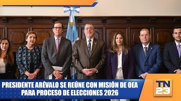 Presidente Arévalo se reúne con misión de OEA para proceso de elecciones 2026
