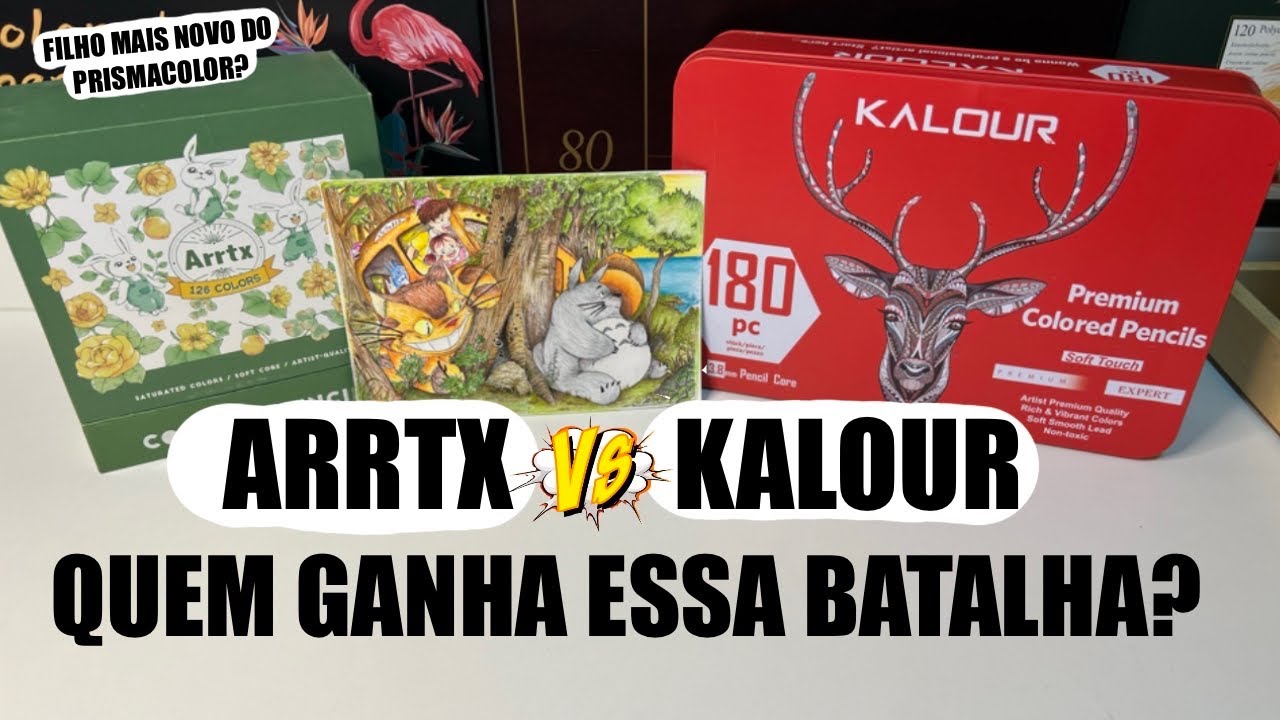 COMPARAÇÃO ENTRE ARRTX 120 E KALOUR 180 | QUAL É O MELHOR? DICA DE LÁPIS DE COR | QUAL COMPRAR?