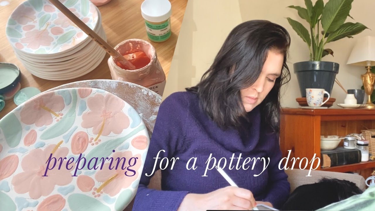 Preparing for a pottery drop illustrating postcards and filling the