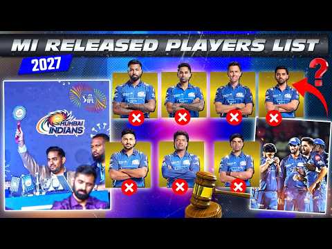 IPL 2027 : Mumbai Indians Released Players after IPL 2026 | MI released players list IPL 2026