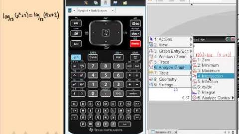 Solving Logarithmic Equations TI Nspire
