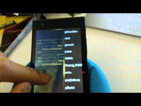 Demoing the first IRC client on the Jolla