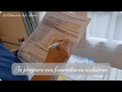 ASMR FR - Je prépare vos fournitures scolaires (chuchotement)