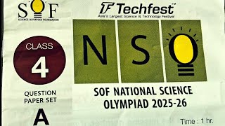 Famous SOF| CLASS 4 | NATIONAL SCIENCE OLYMPIAD 2025-26| PAPER SET A | TECHFEST NSO|  Profile