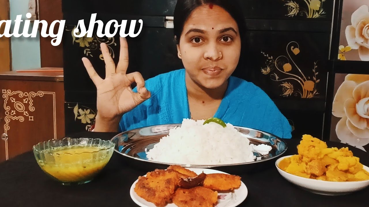 Big Bite Eating Show 😋 ডালের বড়া, ফুলকপি আলু সয়াবিনের ঝোল, তেতুলের ডাল আর গরম ভাত| Bengali Mukbang
