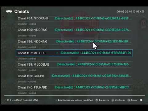 Pokemon Emeraude Cheats 2026 - Importer + de 750 codes facilement et en un seul clic! (RetroArch)