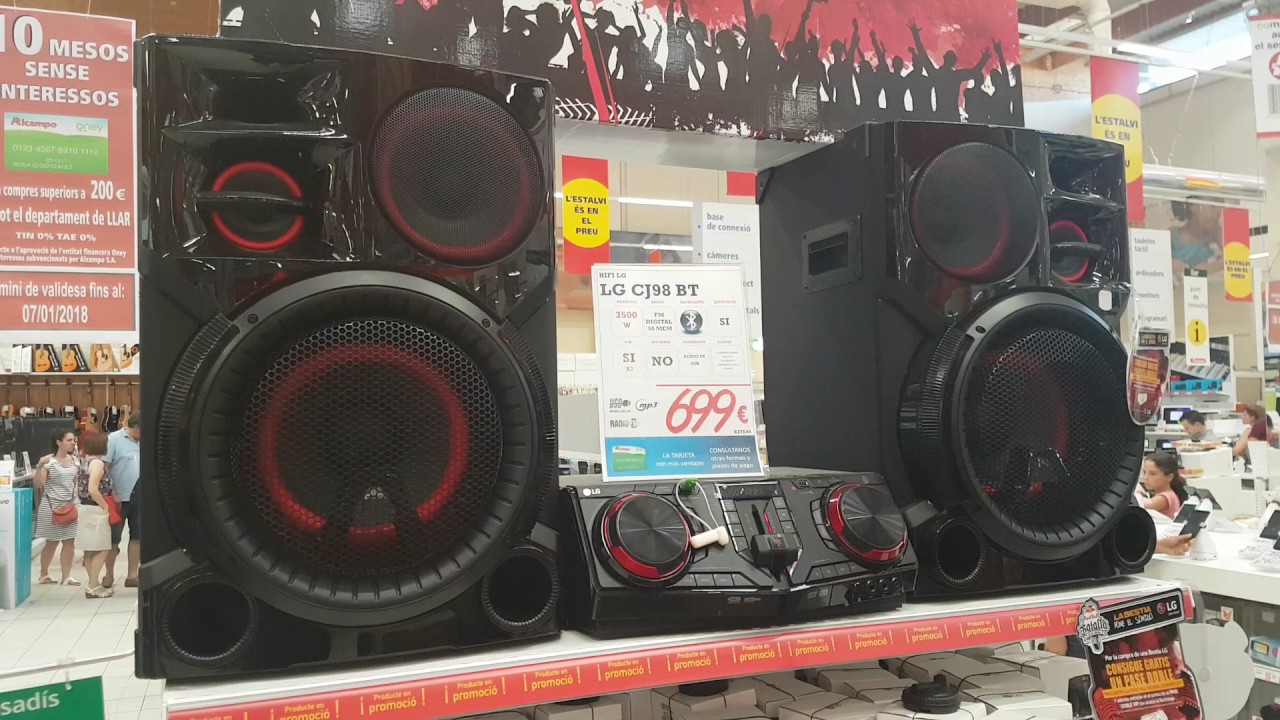 CJ98 in Black by LG in - LG XBOOM 3500W Hi-Fi Entertainment System with  Bluetooth® Connectivity