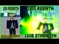 I Reached 1000 Rebirth And Got 100B Strength | Max Ranks In 𝙈𝙪𝙨𝙘𝙡𝙚 𝙇𝙚𝙜𝙚𝙣𝙙𝙨