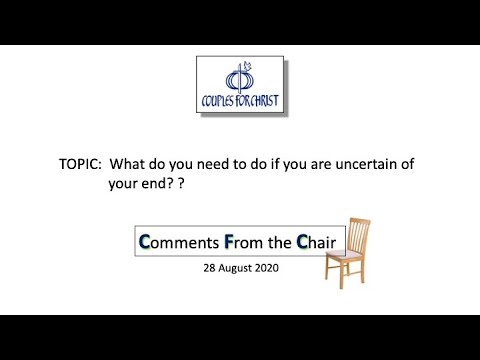 COMMENTS FROM THE CHAIR with Bro Bong Arjonillo - 28 Aug 2020