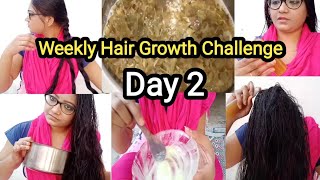 Weekly Hair Growth Challenge (Day 2) Green Tea Toner + Green Tea Gel with Application | Chishbeauty
