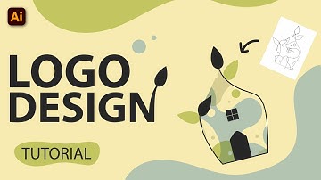 How to Make Leaf logo in Illustrator   - Graphics Design Tutorial for Beginner