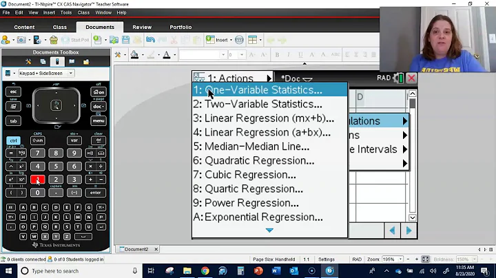 TI-Nspire - Mean of a Frequency Distribution