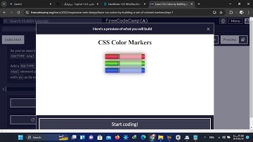 CSS Colored Markers - freeCodeCamp Challenge Solution (Silent Code & Music)