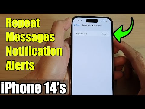 iPhone 14's/14 Pro Max: How to Repeat Messages Notification Alerts