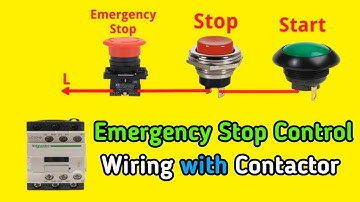 Emergency Stop Control Switch Wiring with Contactor @MianElectric