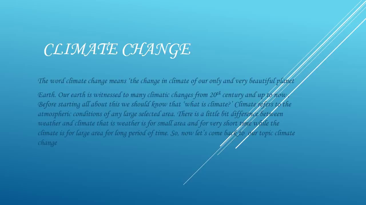 cause of climate change essay