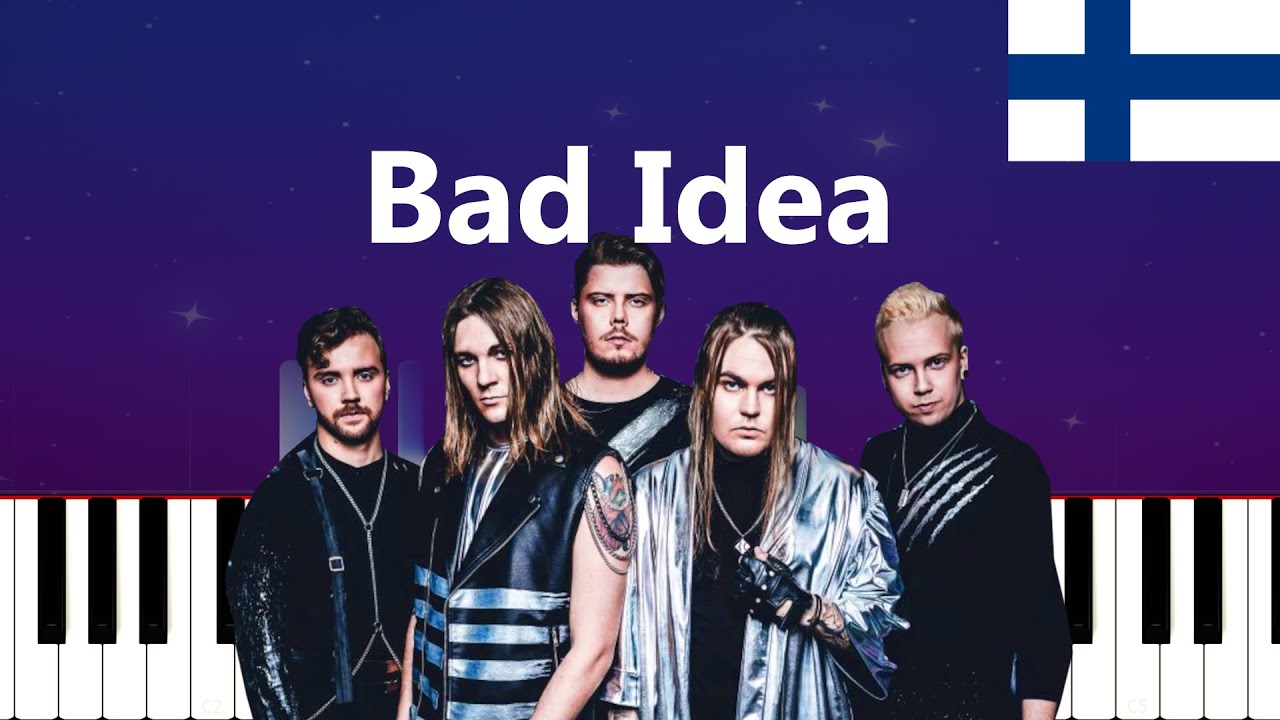 BLIND CHANNEL - Bad Idea (Easy Piano Tutorial)