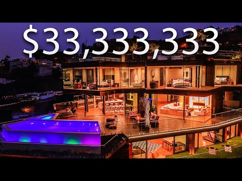 Inside A $33,333,333 FUTURISTIC MODERN Mega Mansion With Stunning Views
