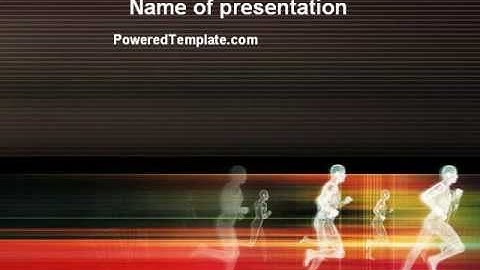 Running Technique PowerPoint Template by PoweredTemplate.com
