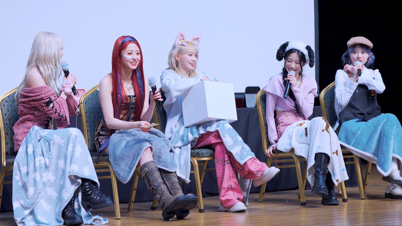 4K 240301 뮤직코리아 르세라핌 팬사인회 토크 full cam .10살로 살기 vs 70살로 살기