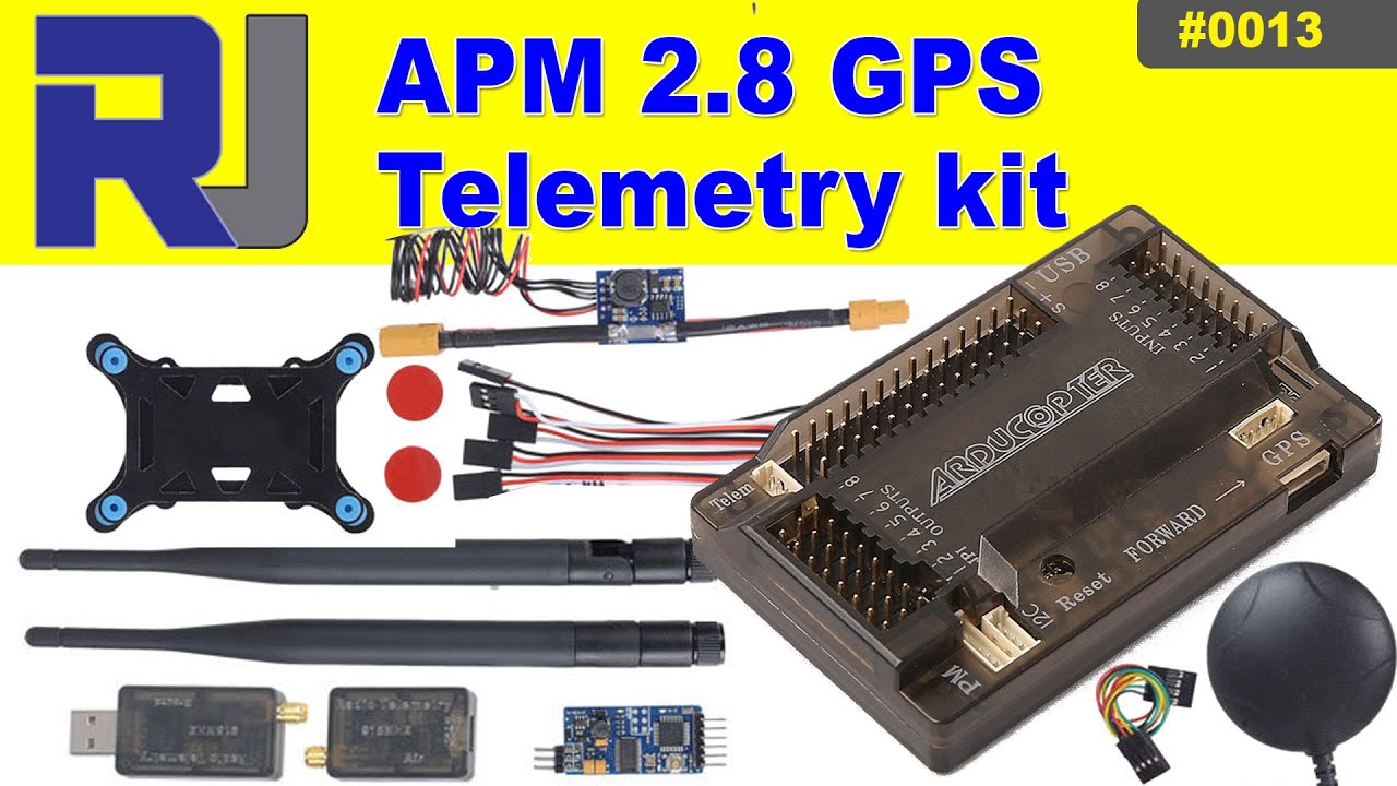 APM 2.8 Flight Controller GPS Telemetry kit - YouTube
