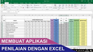 Cara membuat aplikasi daftar nilai/penilain otomatis dengan microsoft Excel screenshot 3