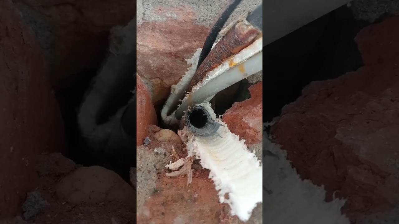 Ac drain pipe cut by Rat
